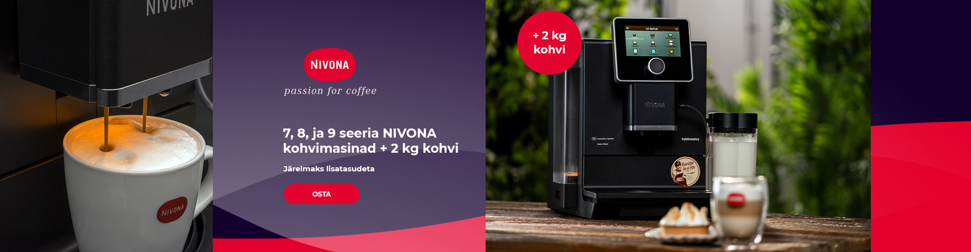 Nivona 7, 8 and 9 serija 10 months leasing 0%+ 2 kava