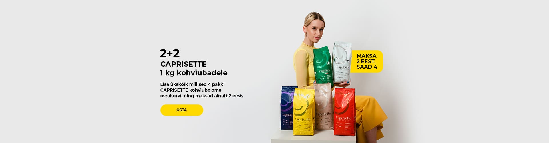 2+2 CAPRISETTE 1 kg kohviubadele