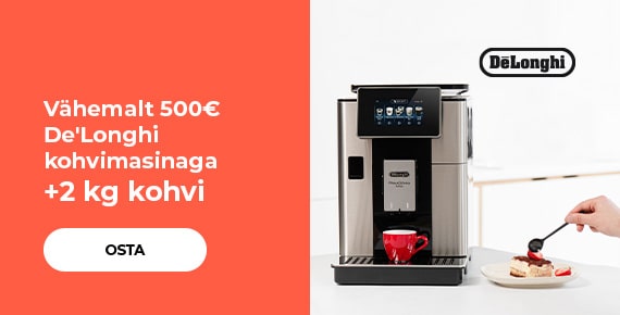 Vähemalt 500€ De'Longhi kohvimasinaga 2 kg kohvi kingituseks