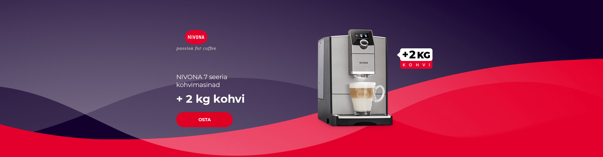 NIVONA 7 seeria kohvimasinad + 2 kg kohvi