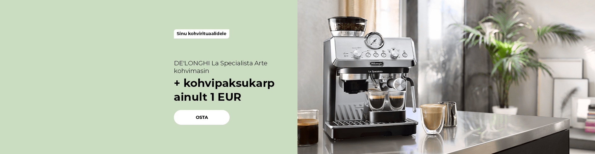DE'LONGHI La Specialista Arte kohvimasin + kohvipaksukarp ainult 1 EUR