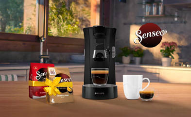 Philips SENSEO® kohvimasin + 2 pakki SENSEO® kohvipatju kingituseks
